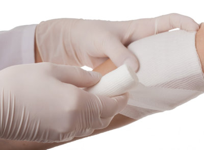 bandage for wound dressing, isolated white background